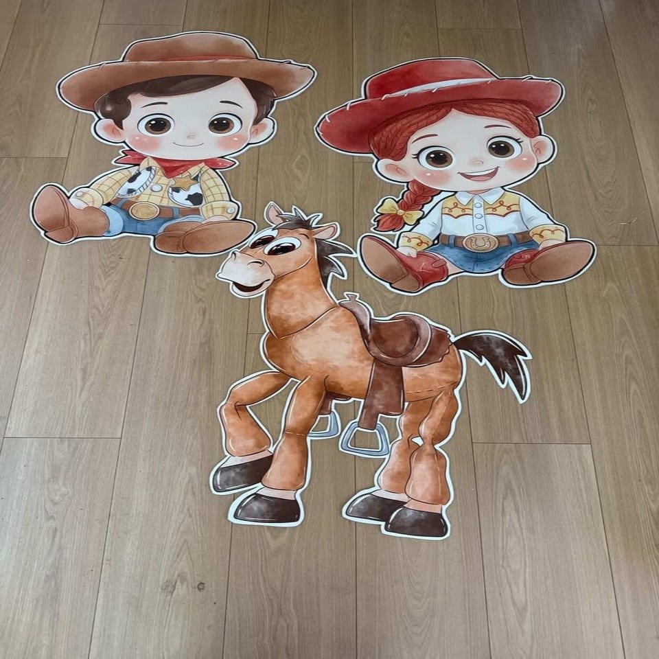 Toy Cowboy and Cowgirl Cutouts